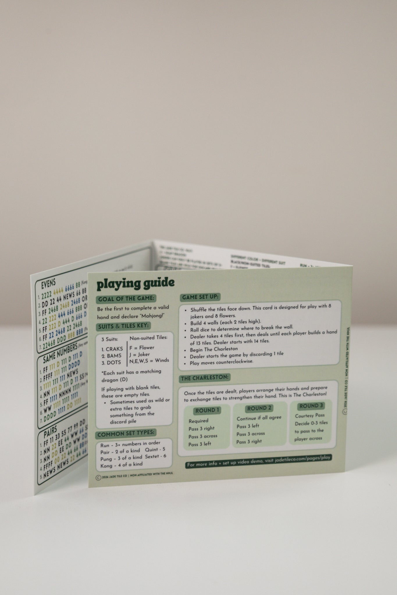 Mahjong Cards - Pack of 4