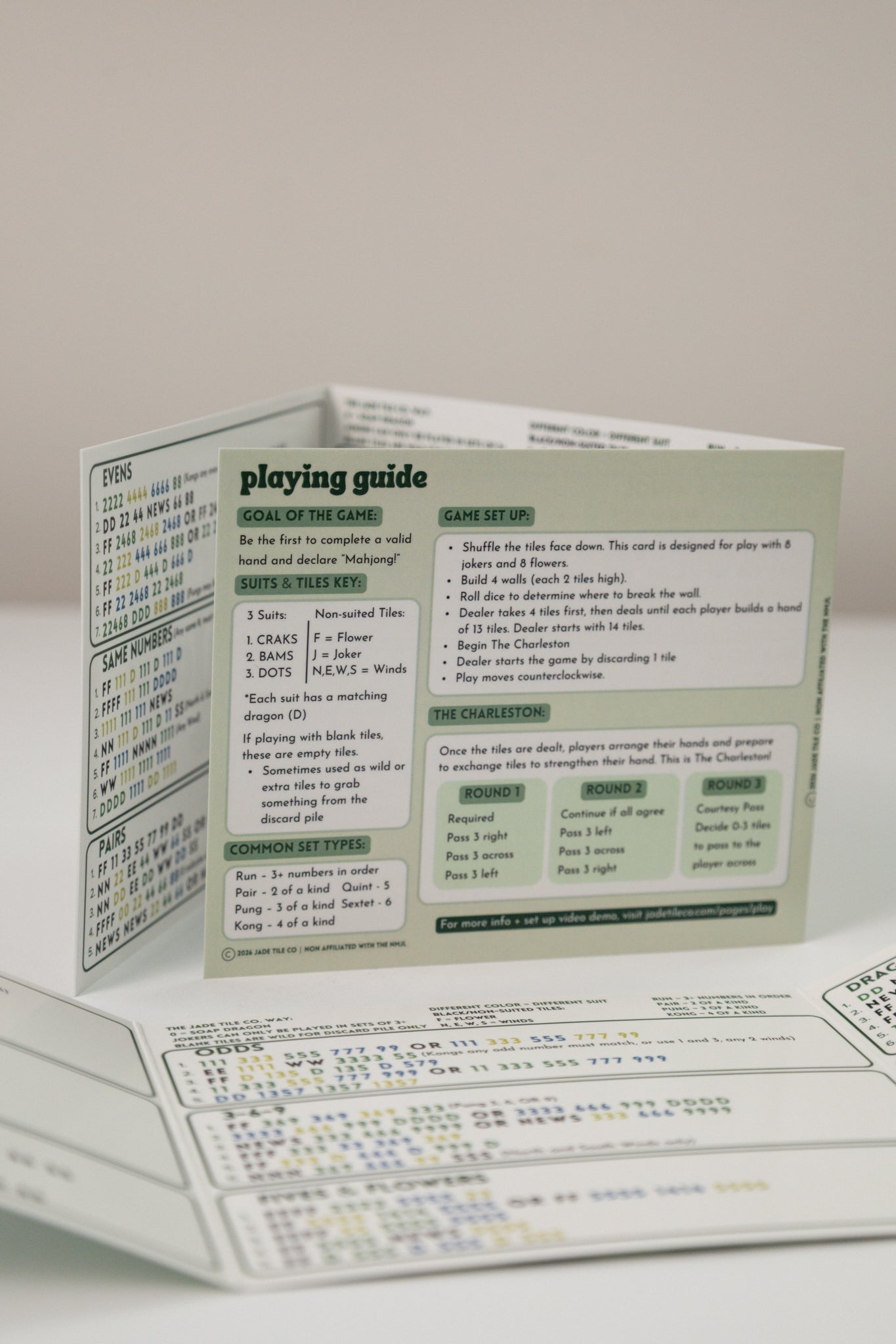 Mahjong Cards - Pack of 4